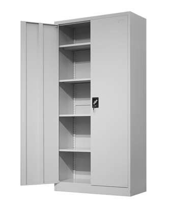 Office Cabinet : Grey Lockable Two-Door Steel Filing Cabinet image 11