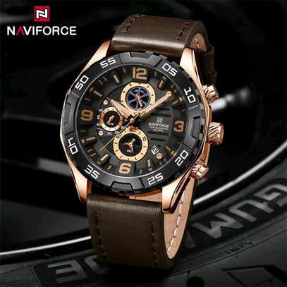 NF8043 Casual Leather Strap Quartz Watch for Men image 5