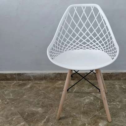 Office Chair: Modern Design Eames White Dining Chair image 1