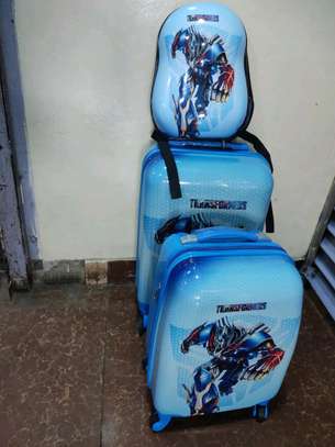 Transformers 3 in 1 kids suitcases school trolley image 1