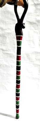Kenya beaded wooden walking stick image 2