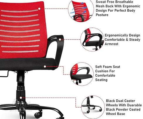 Office Chair: Medium Mesh Office Swivel Seat image 4