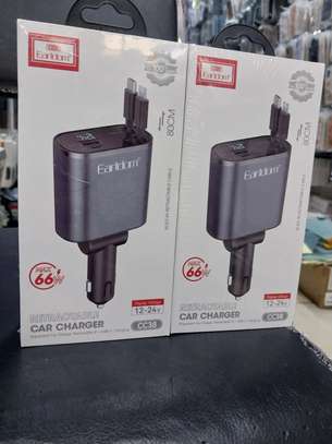 EARLDOM Retractable Car Charger 4 in 1 [2025 Ultra-Compact] image 3