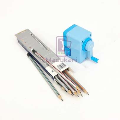 12PCS 2B Pencils and Semi Automatic Rotary Pencil Sharpener image 5