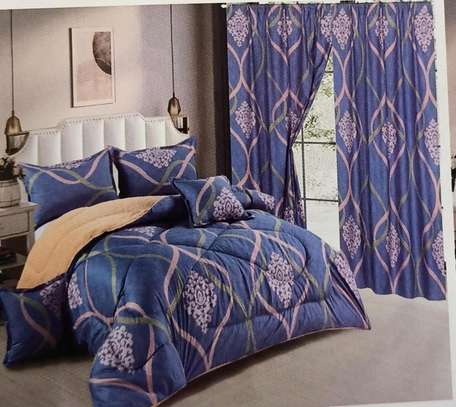 Woolen duvet cover with matching curtains image 3