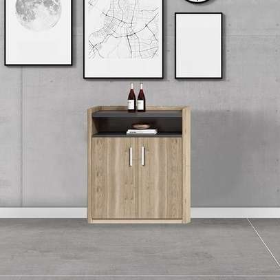 Office Cabinet : 3-Door Wood Console File Cabinet image 3