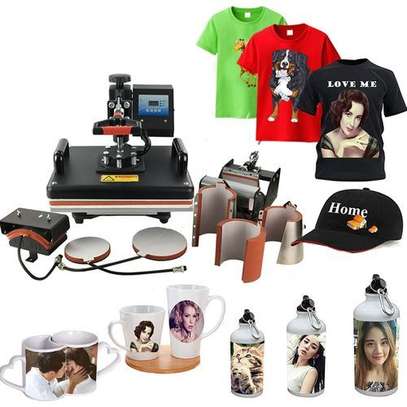 Combo Heat Press Machine 8 In 1 For T-Shirt Printing image 1