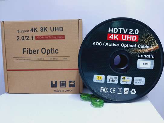 HDMI 2.0 Cable 4K active Fiber optic 50m from HDMI to HDMI image 1