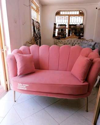 Latest pink two seater sofa/pouf/Love seat image 5