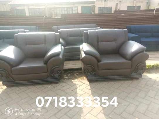 Readily Available 7 Seater Brown Kangaroo Leather Sofa image 2