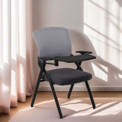 Office Chair; Black Office Chair With Writing Pad image 4