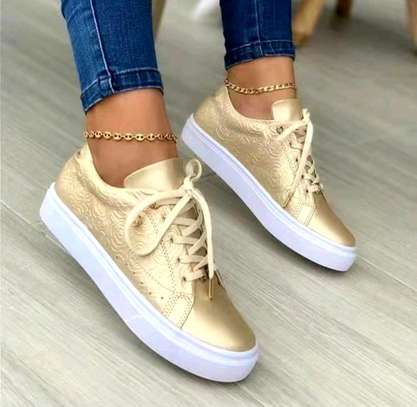 Gold Laced Sneakers image 1