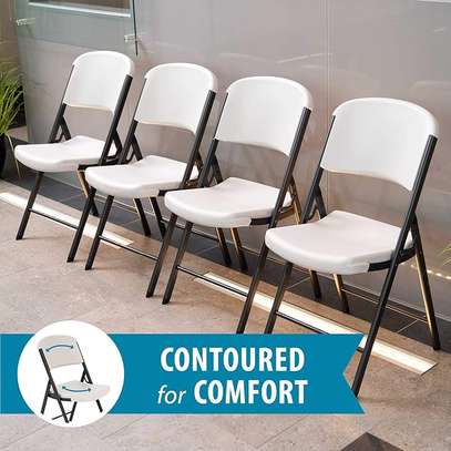 Patio Foldable Stackable Chair image 2