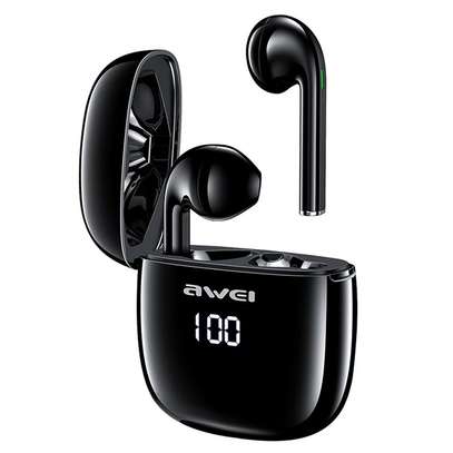 Awei T28P Bluetooth V5.0 TWS pure Wireless Sports LED Display Headset with Charging Case image 7