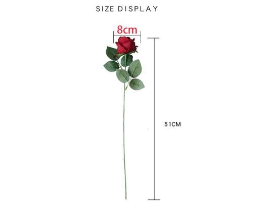 1/ 5/ 10 Pieces Artificial Silk Rose Flowers Long Branch image 3