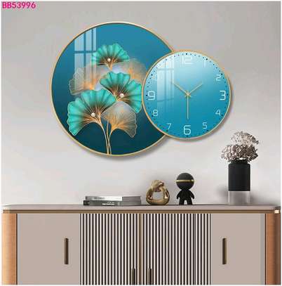 Modern Round 2 in 1 Wall clock & decor image 4