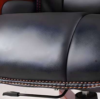 Office Chair: Black Director's Premium Reclining Chair image 5
