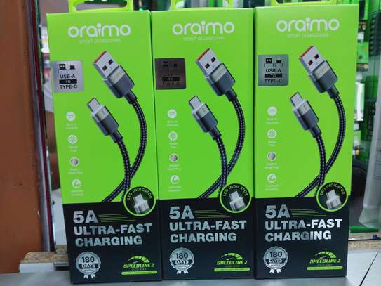 Oraimo SpeedLine USB to TYPE-C Braided Fast Charging cable image 1