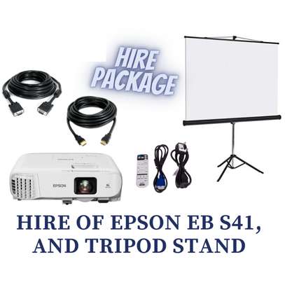 hire projector and tripod screen image 1