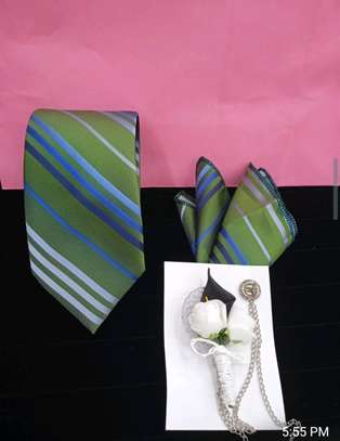 Gold, purple,Jungle green &red executive tie sets image 12