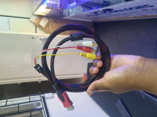 Nylon HDMI to 3RCA cable 1.5M image 3