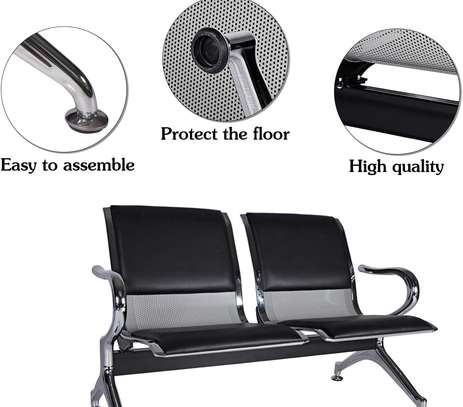 Office Bench: Waiting Two-Link Classic Padded Bench image 3