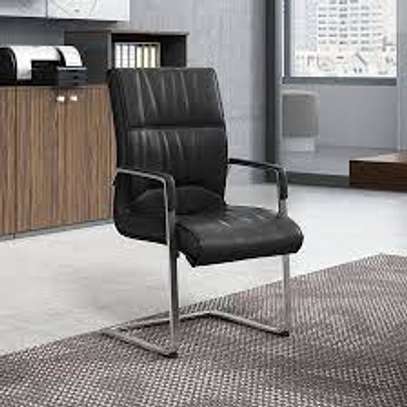 Black Leather Executive Boardroom Chair for Office image 6