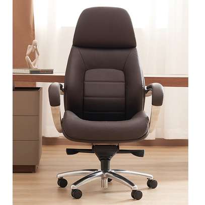 New Ergonomic High-Back Leather Office Chair image 3