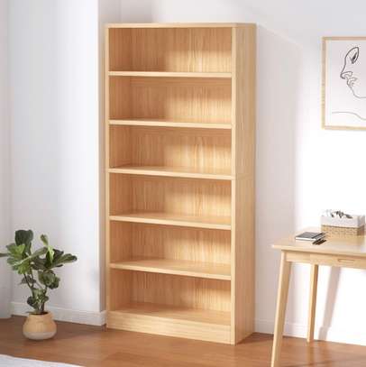 6‑shelf custom modern wooden home/office rack image 9