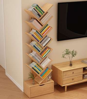 Simple Tree-Shaped Floor Bookshelf – Storage Shelf image 5