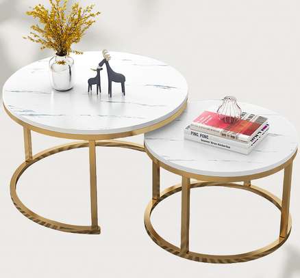 Office Table: Marble Top Nesting Table image 5