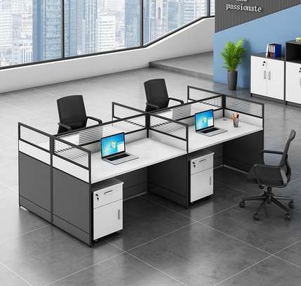 Modern Luxury New Design MDF 4-Way Workstation image 3