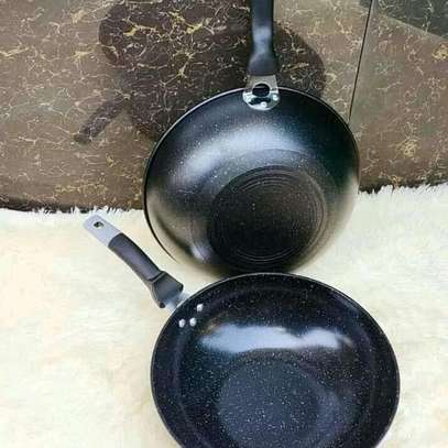 32cm deep granite wok pan image 2