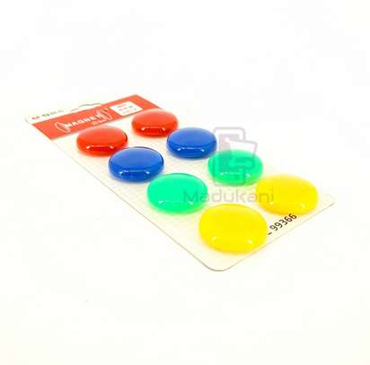 8PCS 30mm Colored Magnets for White Boards, Fridge, Charts image 1