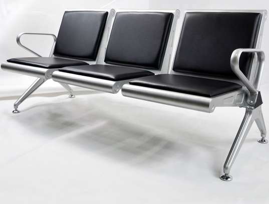 OFFICE BENCH: 3 Seater Black Boss Office Bench image 6