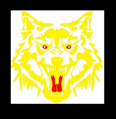 Wolf Head Car Hood sticker image 3