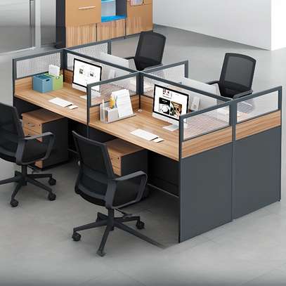 Workstation: Four Way MDF Desk image 1