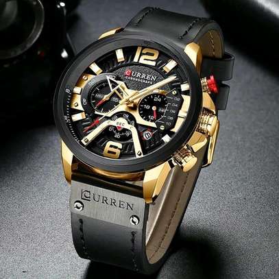 Casual Sport Watch Luxury Millitary Leather Men's Watch 8329 image 3