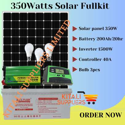 350w solar system with 200ah alltop battery image 1