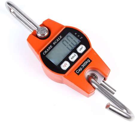Outdate Mini Digital Crane Scale 300kg/600lbs with LED(Plastic Shell, Orange) image 1