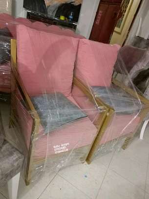 Modern pink single seater sofa set image 2