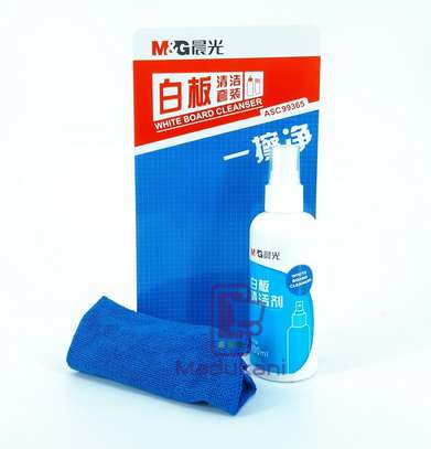 100ml White Board Cleaner and Microfibre Wiping Cloth image 1