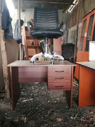 Computer study desk with secretarial chair image 7