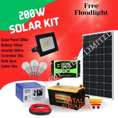 200w Solar Kit with Free Floodlight. image 1