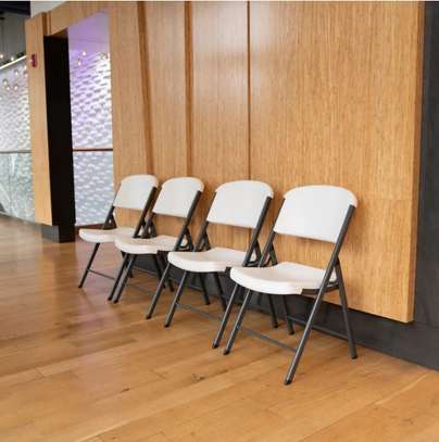 Patio Foldable Stackable Chair image 1