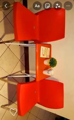 Good Plastic Material Red Colour Garden Seats for Sale!! image 2