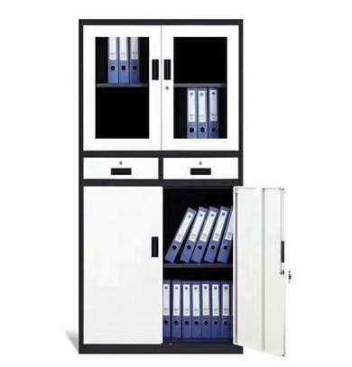 Steel 4 Door Storage Office Cabinet With 2 Drawers image 6