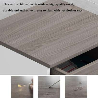 Office Cabinet: Movable Pedestral Brown 3 Drawers Cabinet image 3