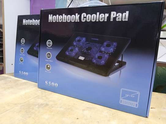 Laptop Cooling Pad Stand with 5 LED Fans & Dual USB Ports image 3