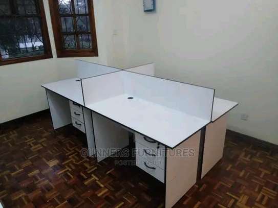 4 way workstation desk image 1
